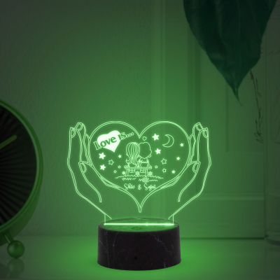 Couple Night Lamp With Customized Name's